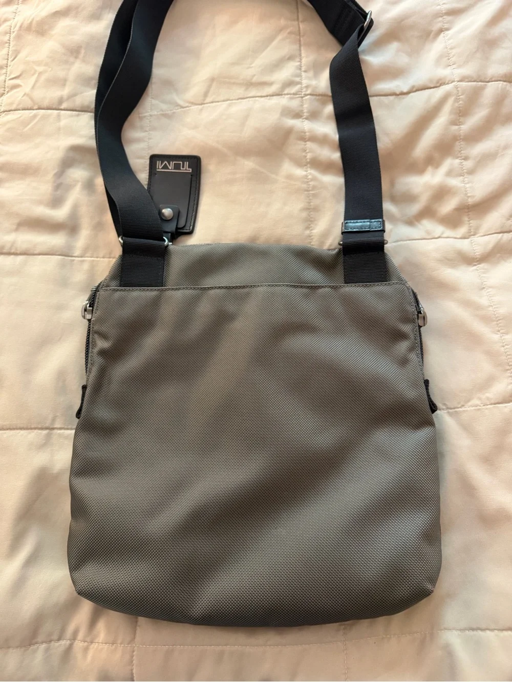 Tumi Gray and Orange Messenger Crossbody